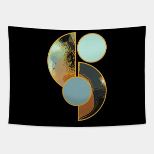 Earth tone colors vibrant bright unique minimalist neutral organic geometric boho pattern 386 Abstract Tapestry