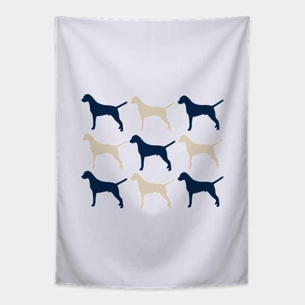 Dalmatian Dogs in Navy blue and Cream Tapestry by Bridgett3602