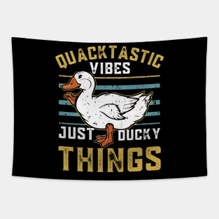 Quacktastic Vibes just Ducky Things Tapestry