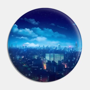 Tokyo City Sykline at Night Landscape – Anime Wallpaper Pin