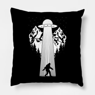 Bigfoot Ufo Abduction Pillow