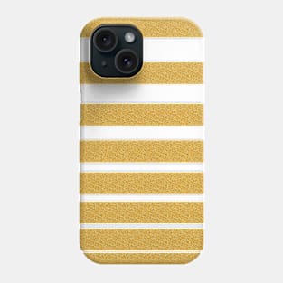 Gold Foil Stripes on White Phone Case