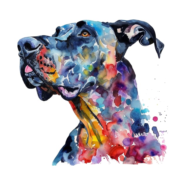 Great Dance Pop Art Water Colors for Dog Lover by karishmamakeia