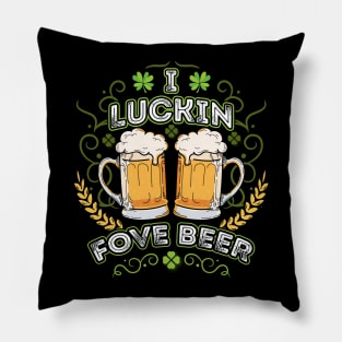 I Luckin Fove Beer Pillow