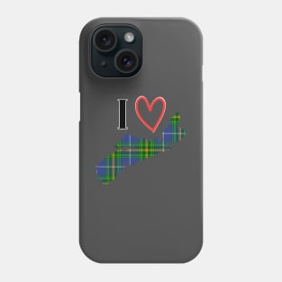 I Love Nova Scotia with Nova Scotia Tartan Phone Case