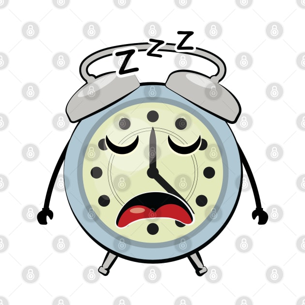 Sleeping Alarm Clock - Funny Illustration by DesignWood Atelier