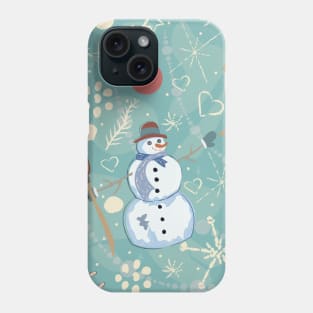 Snowman and Cardinal Phone Case