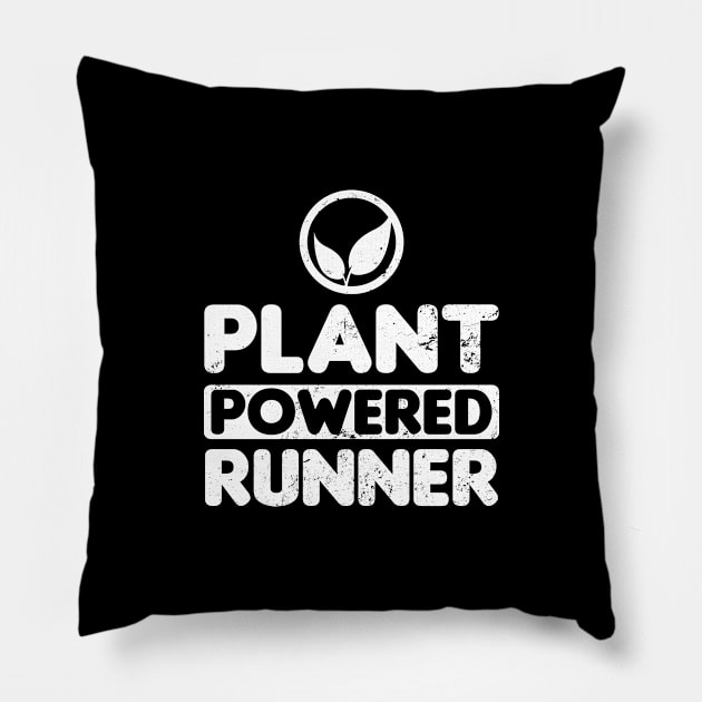 Vegan Athlete Shirt | Plant Powered Runner Gift Pillow by Gawkclothing