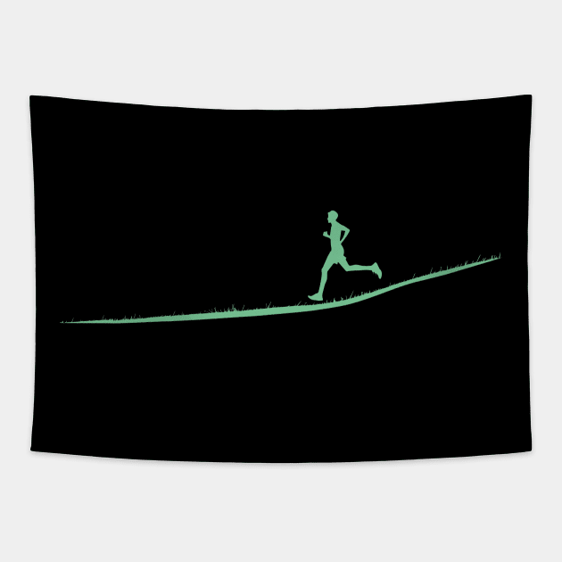 Trail runner gift Tapestry by Selknen 🔥