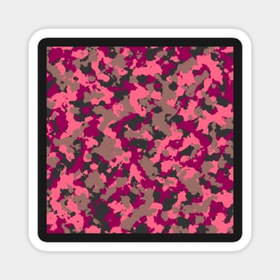 Dark Pink Camouflage Magnet