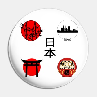 Japan symbols Pin