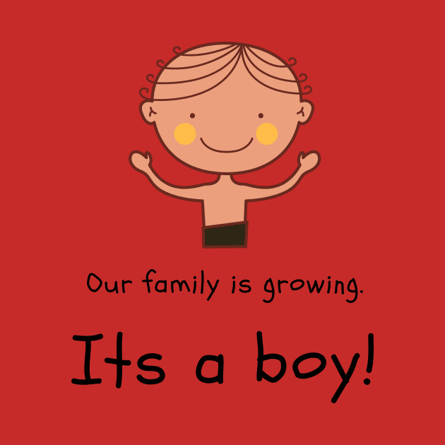 Love this 'Our family is growing. Its a boy' t-shirt! by Valdesigns