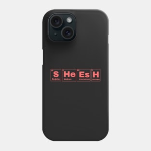 Sheesh Text Periodic Table Slogan Red Phone Case