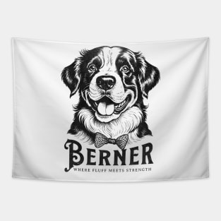 Joyful Berner - Vintage Style Artwork for Dog Lovers Tapestry