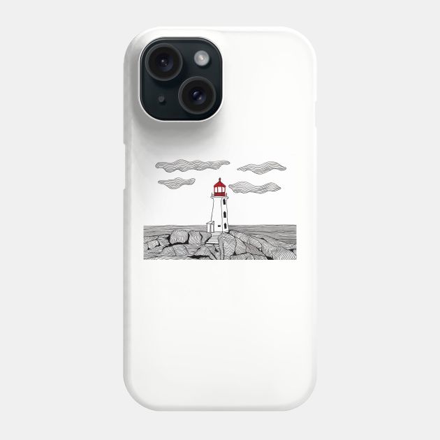 Peggy's Cove Lighthouse Phone Case by marilynllowe