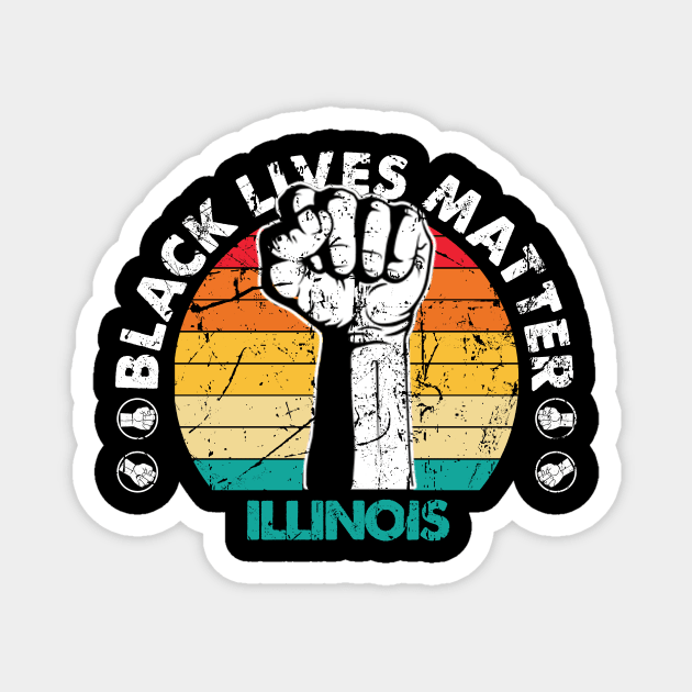 Illinois black lives matter political protest Magnet by Jannysingle