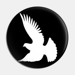 White Dove Silhouette Pin