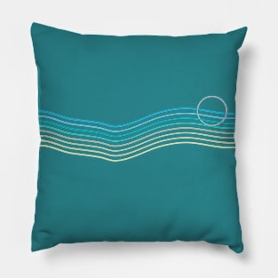 Sunset Sea Lines Pillow