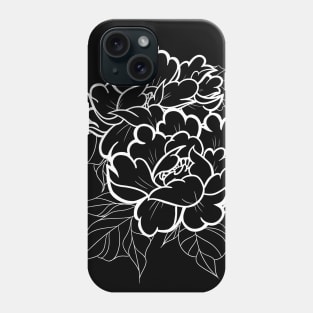 Black peonies ver. 2 Phone Case