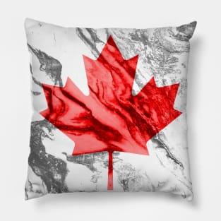 Flag of Canada - Marble texture Pillow