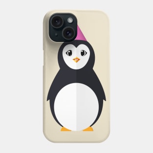 funny penguin in a party hat Phone Case