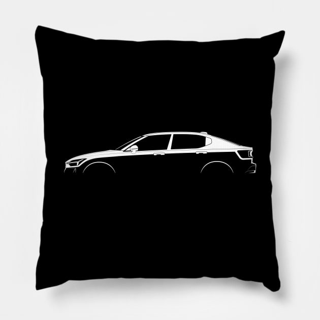 Polestar 2 Silhouette Pillow by Car-Silhouettes