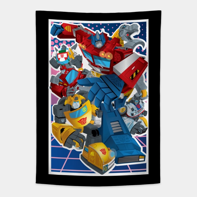 Robot Warriors Tapestry by CuddleswithCatsArt