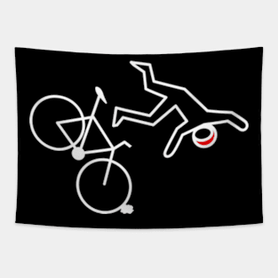 Flying cyclist Tapestry