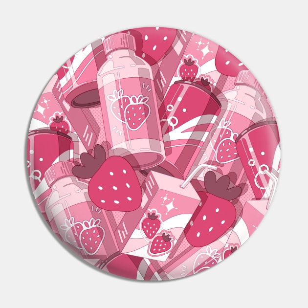 The cute pink set of the strawberry drinks Pin by AnGo