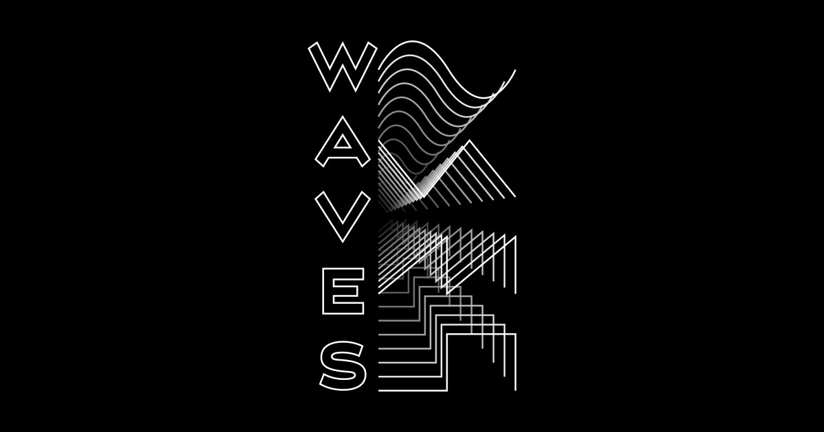 Waves Waveform Audio Analog Design Modular Gift - Synthwave - Sticker ...