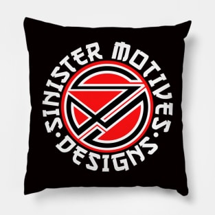 SinisterMotivesDesigns logo japan white Pillow