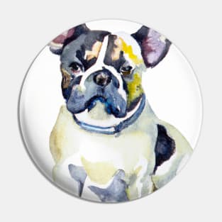 French Bulldog Watercolor - Gift For Dog Lovers Pin