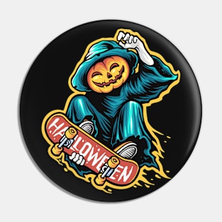 Awesome Skateboarding Grim Reaper Pin