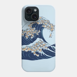 The Great Wave of Corgi Phone Case