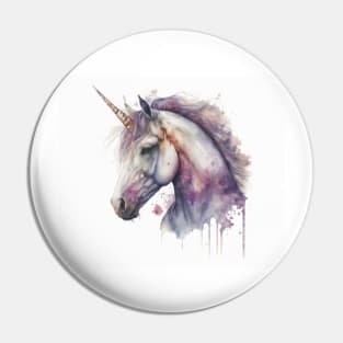 Unicorn Watercolour Painting Pin