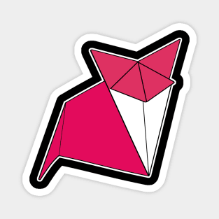 Fox Origami Sticker Style Design Magnet