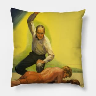 Vintage Sports Boxing, Referee with Boxer Knockout Pillow