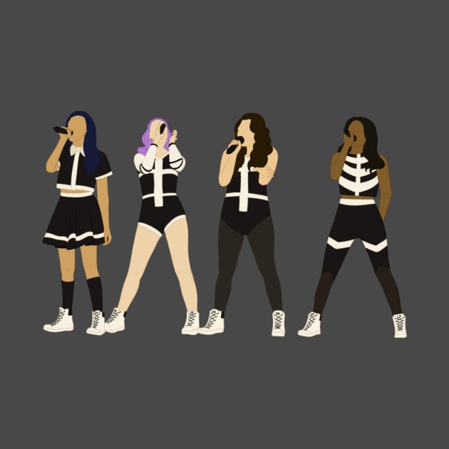 Little Mix DNA tour black and white outfit OT4 by maxtrology