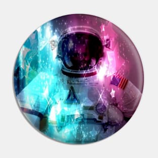 Astronaut with Beautiful Colors and Shapes Out of this World Pin