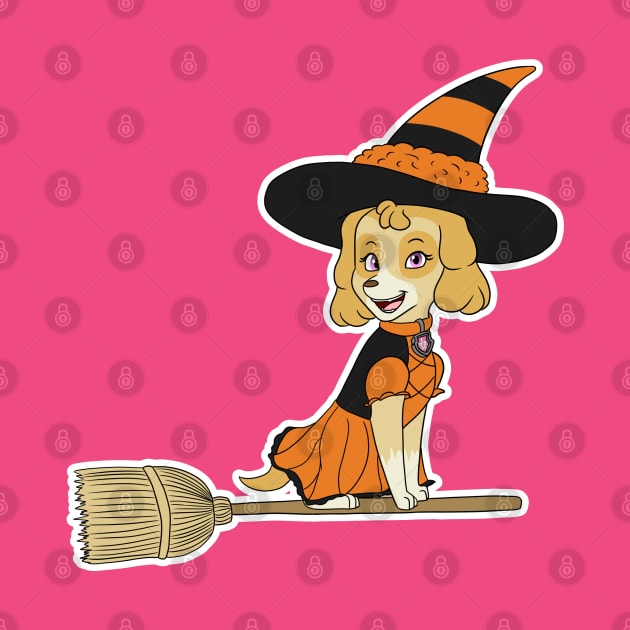 PAW Patrol Halloween Witch Skye by kreazea