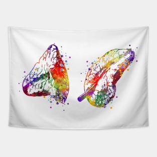 Adrenal Gland Colorful Watercolor Drawing Tapestry