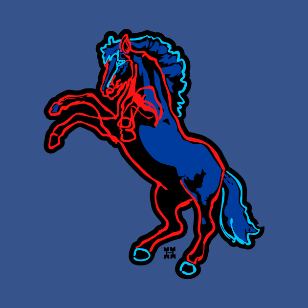 Neon Horse by Hazzah