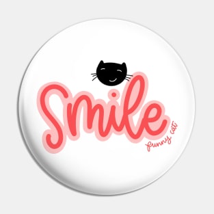 Smile Funny Cat Pin