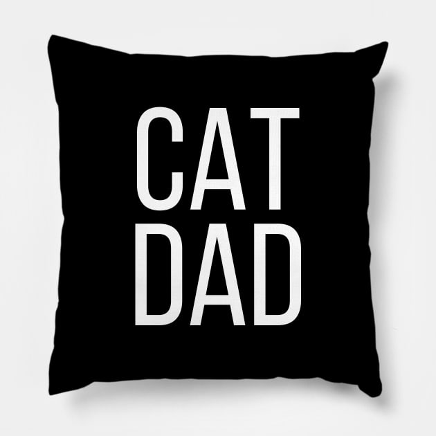 Funny Cat Dad Pillow by kapotka