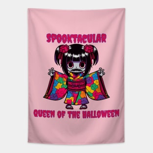 Japanese Halloween Anime Spooky Girl Tapestry