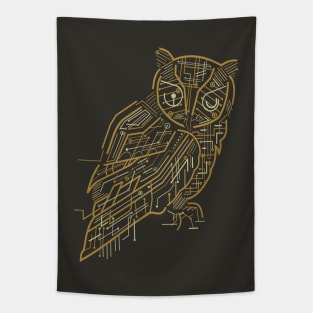 Cyber Owl Tapestry