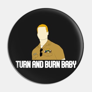 turn and burn baby hangman dark unifrom white Pin