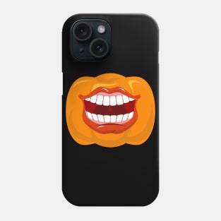 Halloween mouth on pumpkin funny Phone Case