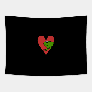 I Love Frogs My Small Valentine Frog Tapestry