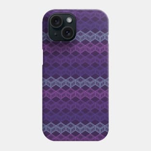 GEOMETRIC CUBE DARK AESTHETIC CYBERPUNK PURPLE VIOLET CYAN Phone Case